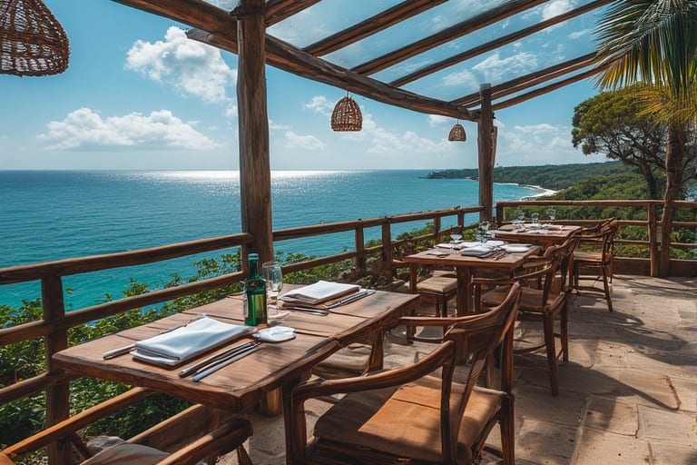 Bella Vista Restaurant terrace overlooking the ocean